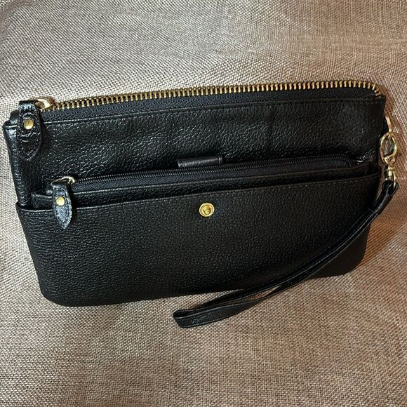 Lodis Olivia Black Italian Leather Wristlet Wallet Combo. NWOT - Picture 4 of 9